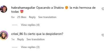 Comentario foto bailarina Shakira Instagram (1) Comentario foto bailarina Shakira Instagram (1)