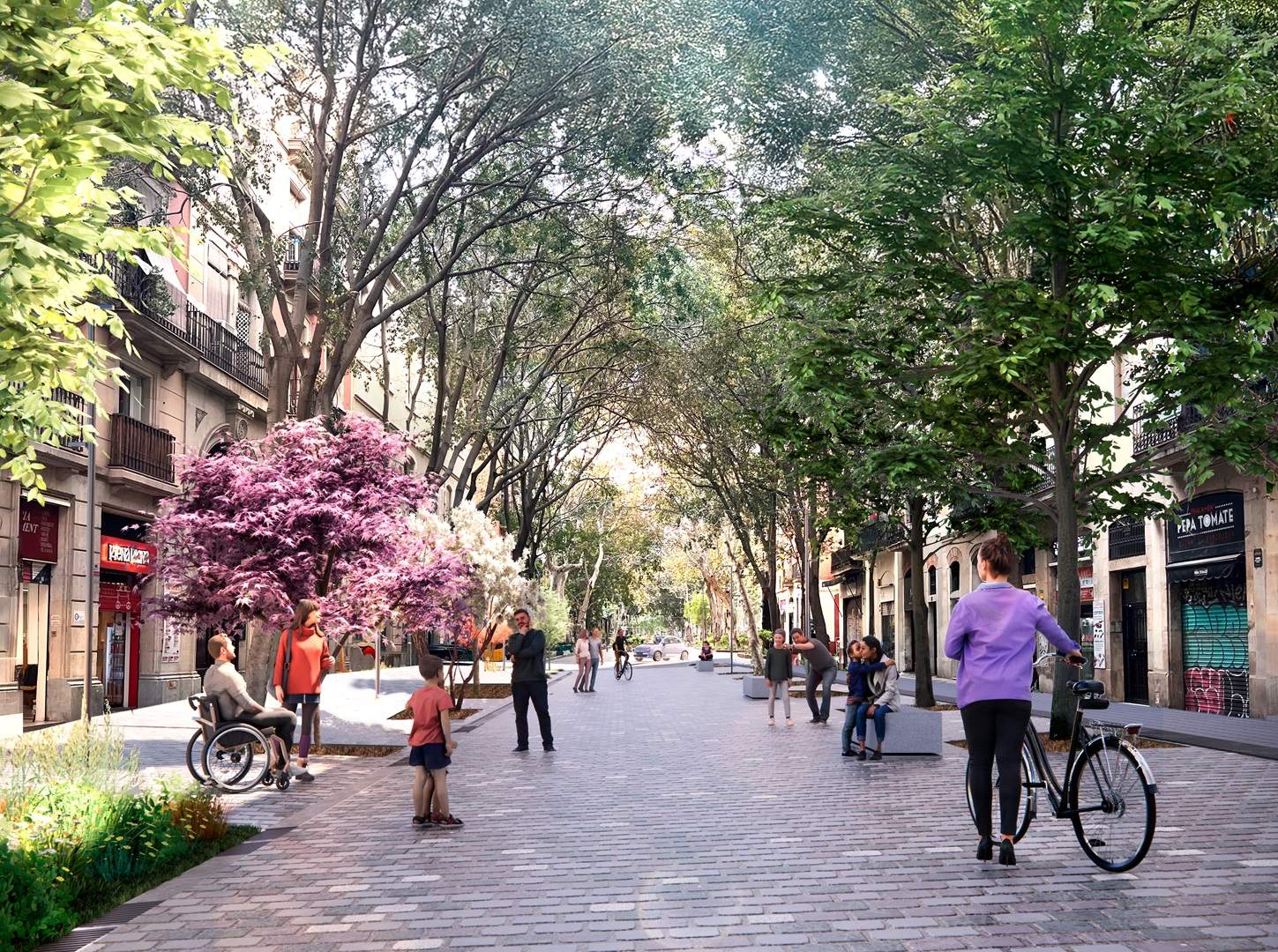 La superilla de Sant Antoni diu adeu a l’urbanisme tàctic amb una urbanització definitiva