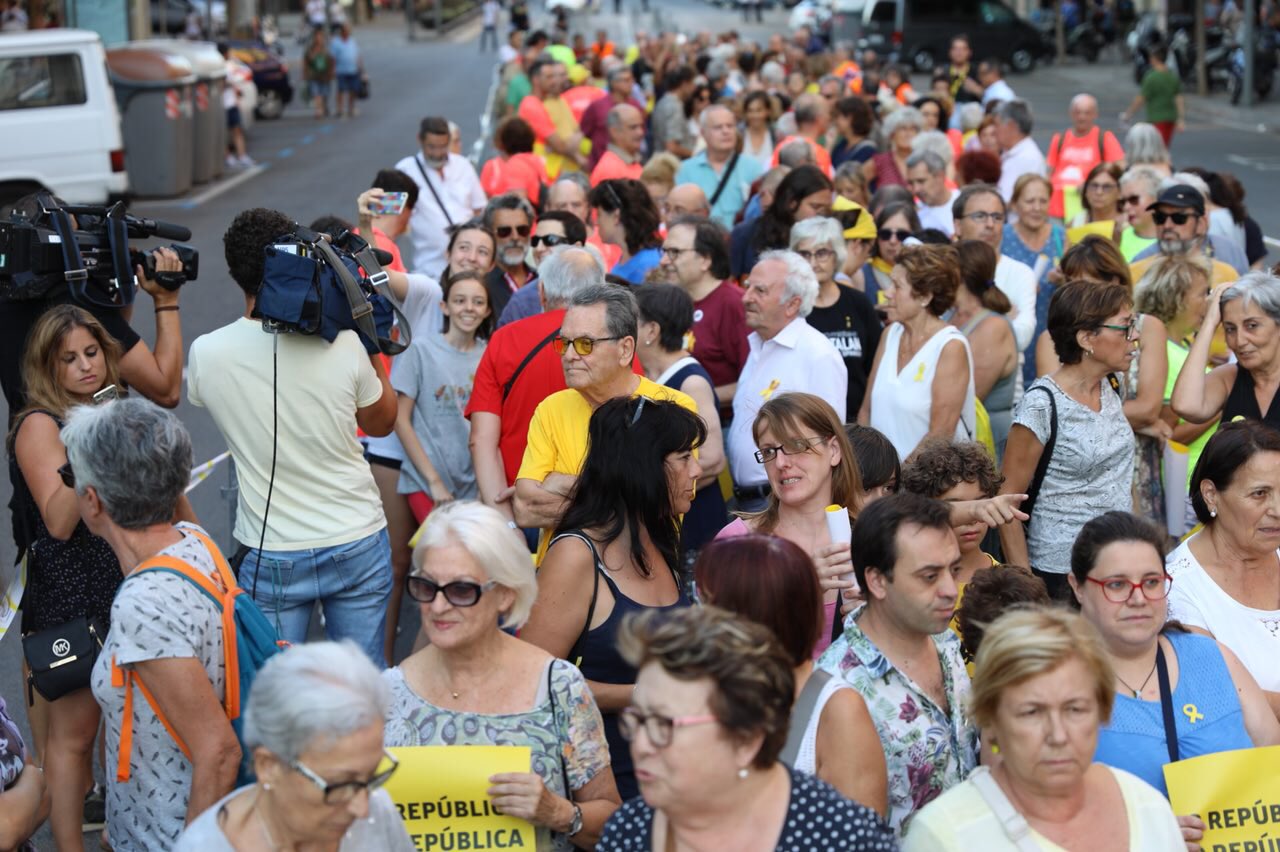 La ANC ensaya en Gràcia la acción del 11-S