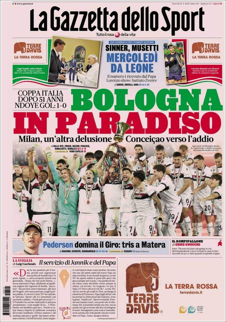 Portada La Gazetta delo Sport Barça campeón de Liga 2025 Portada La Gazetta delo Sport Barça campeón de Liga 2025
