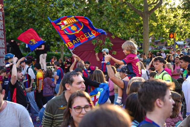 Barça rua celebracio lliga pau de la calle Barça rua celebracio lliga pau de la calle