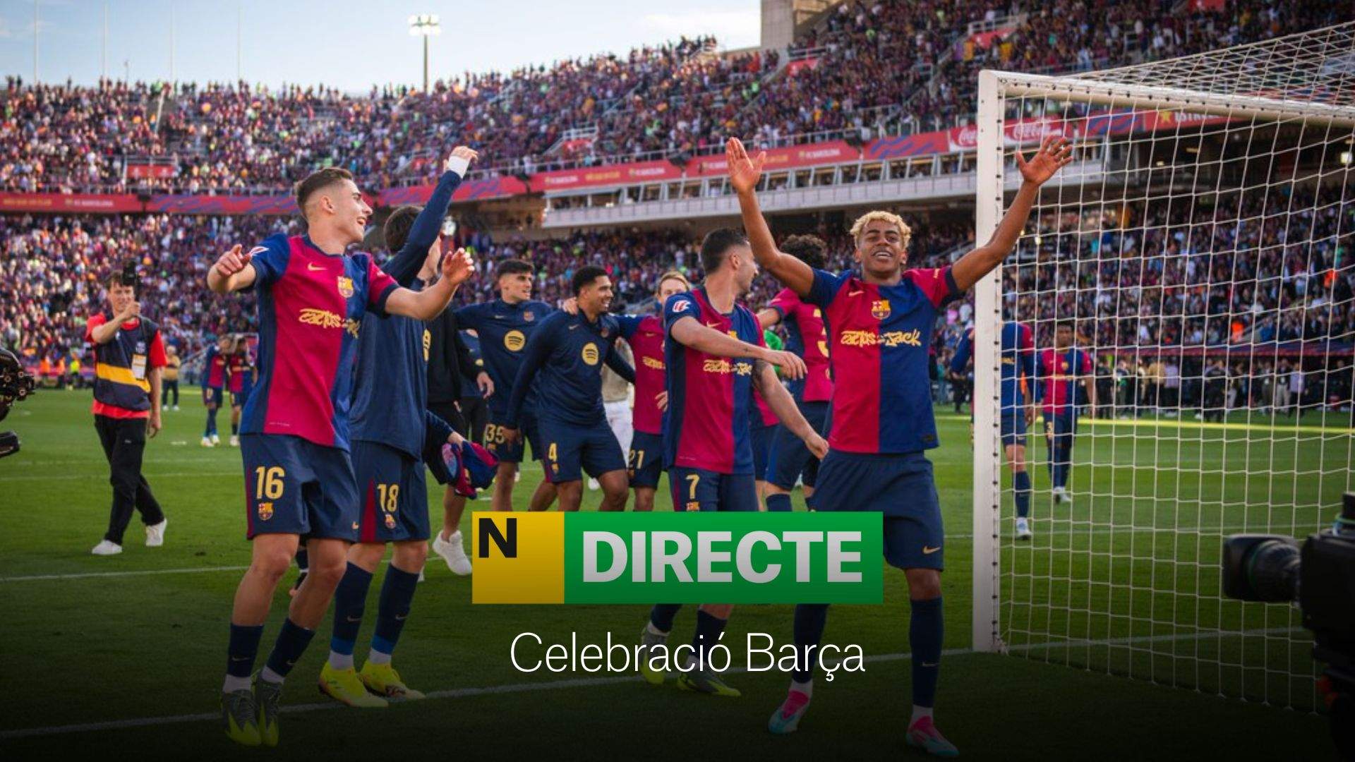 Celebració del Barça per la Lliga a Montjuic, DIRECTE