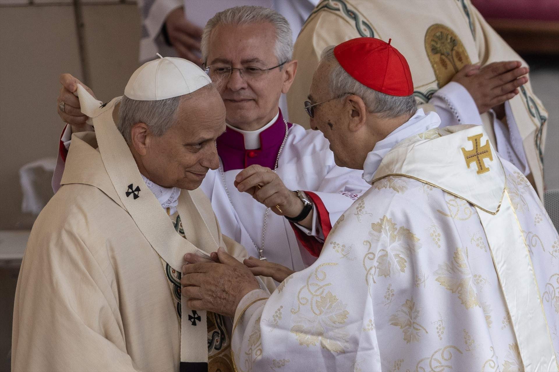 EuropaPress 6729826 18 may 2025 vatican vatican city pope leo xiv receives the pallium during EuropaPress 6729826 18 may 2025 vatican vatican city pope leo xiv receives the pallium during