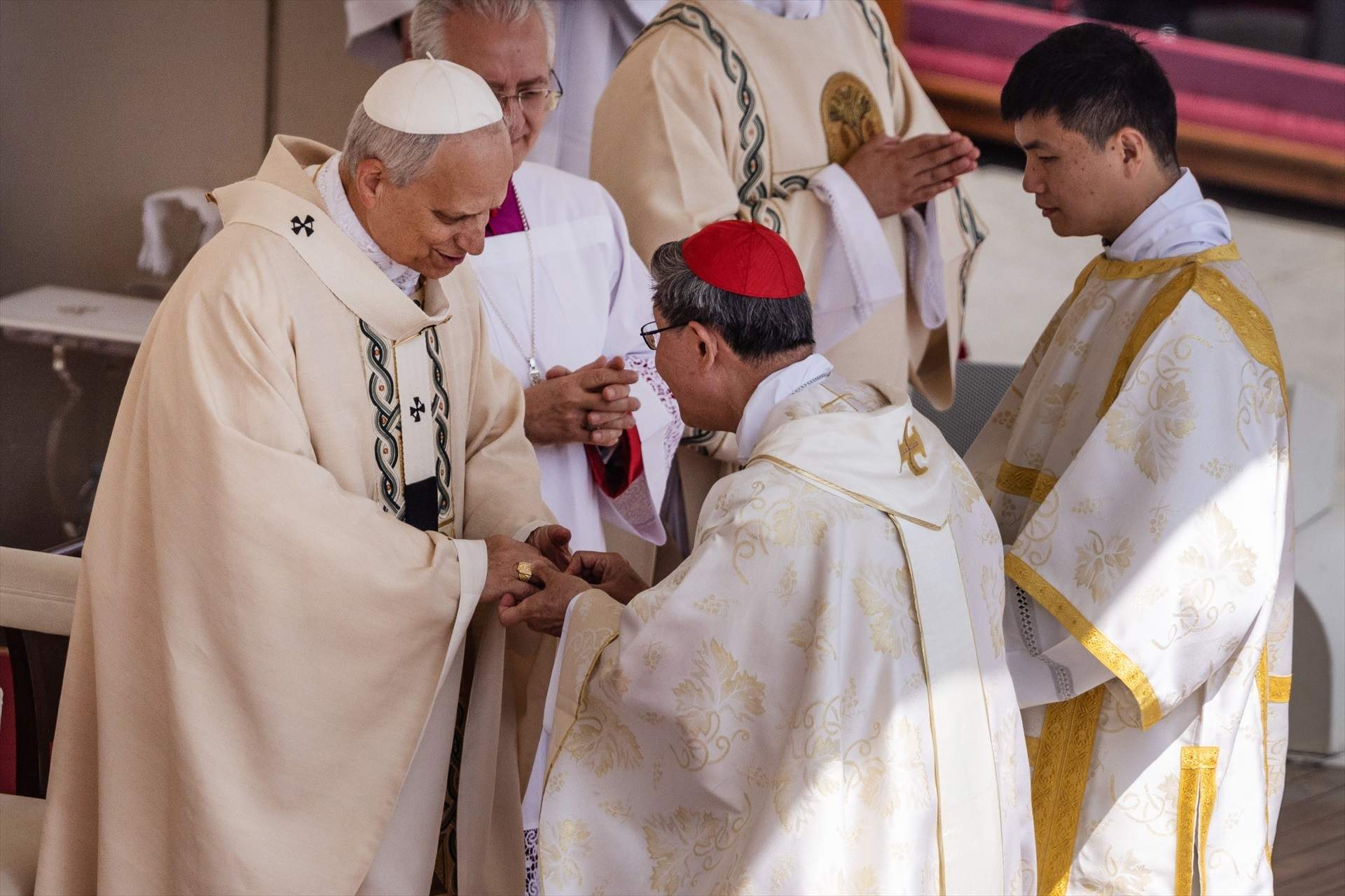 EuropaPress 6729215 18 may 2025 vatican vatican city pope leo xiv receives the fishermans ring EuropaPress 6729215 18 may 2025 vatican vatican city pope leo xiv receives the fishermans ring