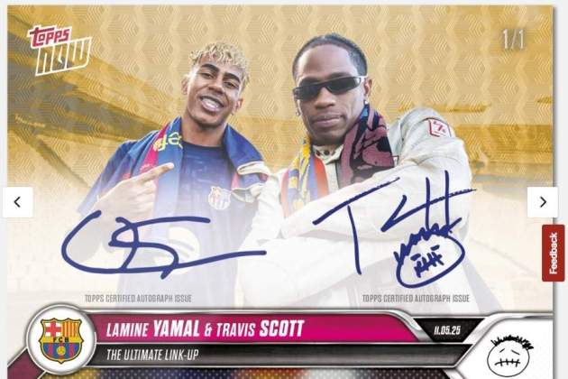 El cromo de Lamine Yamal i Travis Scott El cromo de Lamine Yamal i Travis Scott