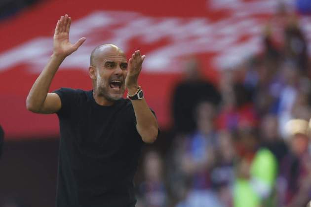 Pep Guardiola enfadat / Foto: EFE Pep Guardiola enfadat / Foto: EFE