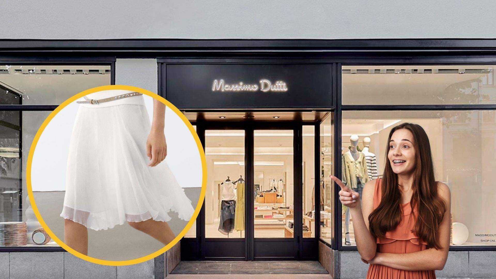 El nuevo icono de Massimo Dutti: falda midi con godets que combina con todo