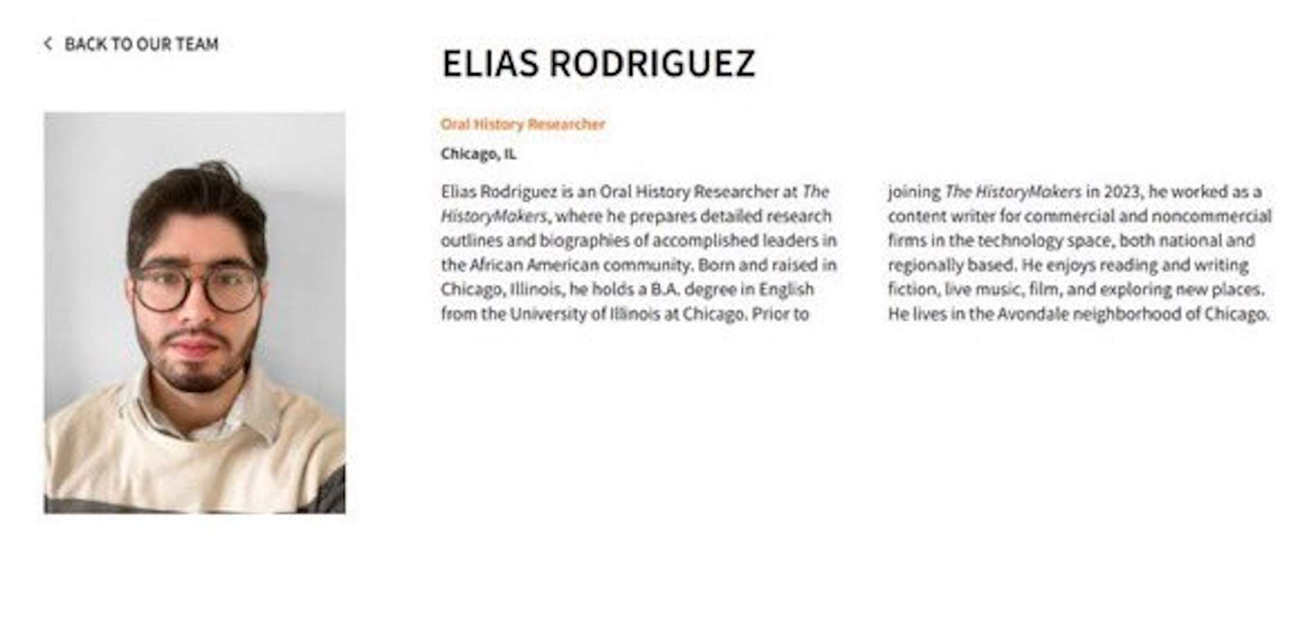 Perfil de Elias Rodríguez Perfil de Elias Rodríguez