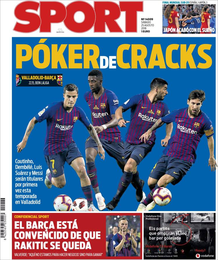Sport Portada 25 08 2018 Sport Portada 25 08 2018