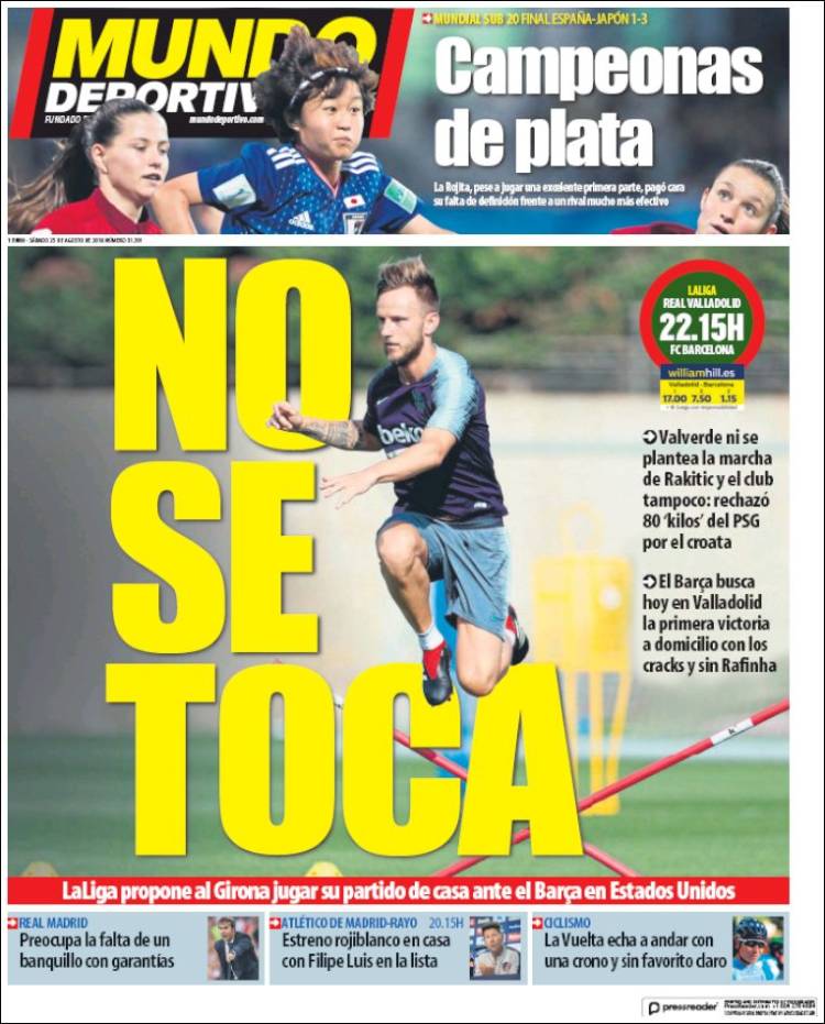 Mundo Deportivo Portada 25 08 2018 Mundo Deportivo Portada 25 08 2018