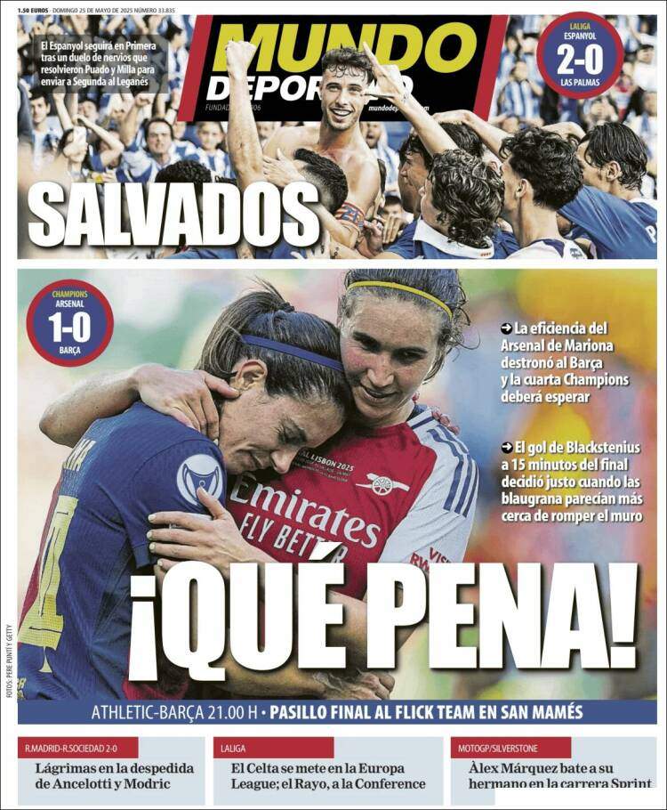 Mundo Deportivo Llevada|Traída 25 05 2025 Mundo Deportivo Llevada|Traída 25 05 2025