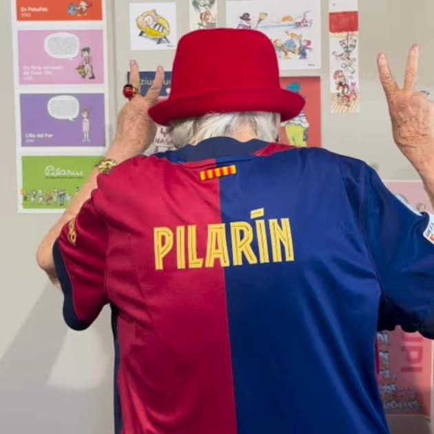 La camiseta del Barça de Pilarín Bayés / Instagram