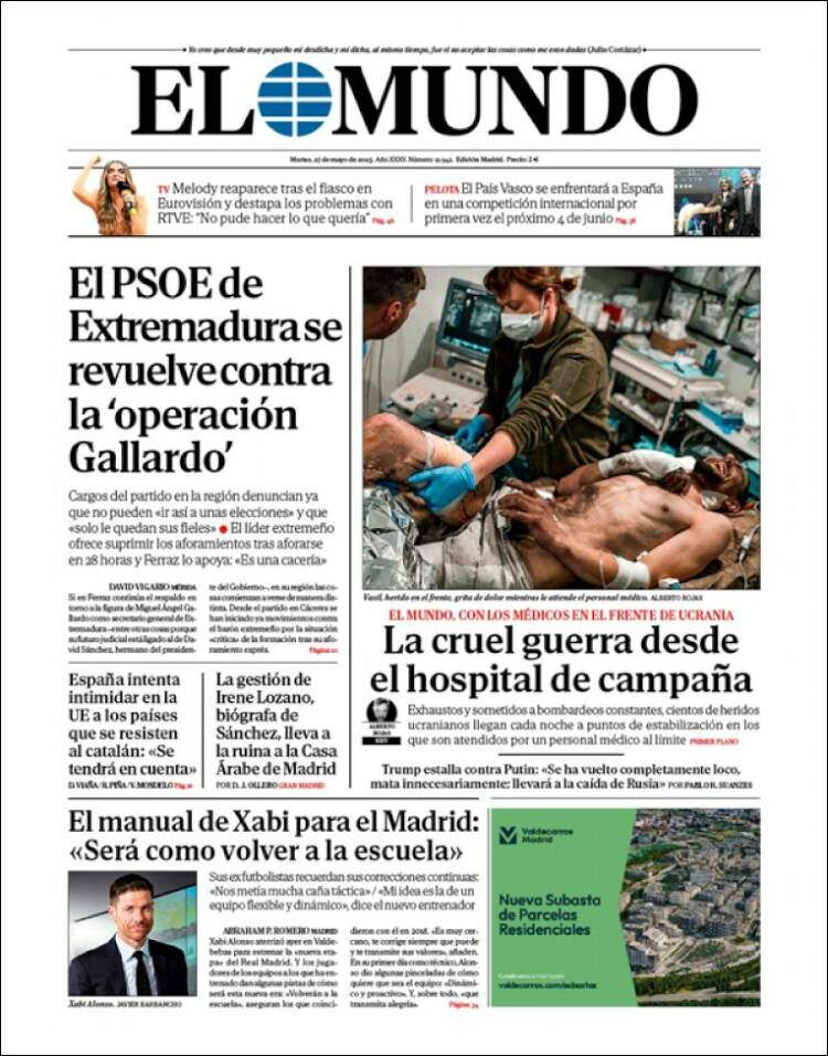Portada 'El Mundo'