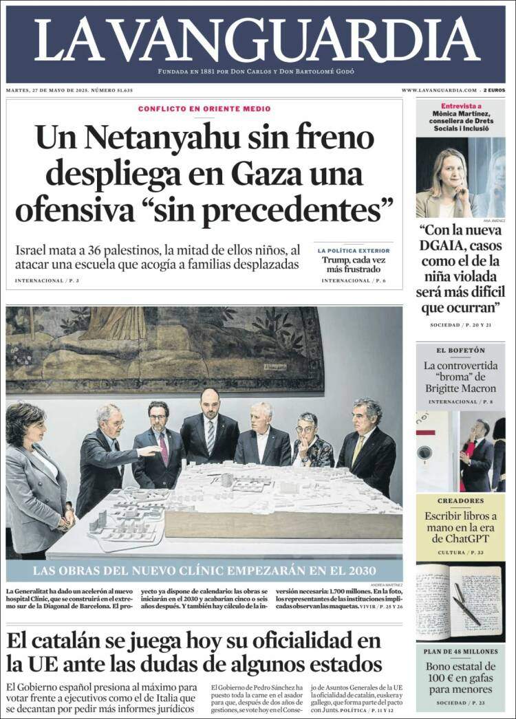 Portada 'La Vanguardia'