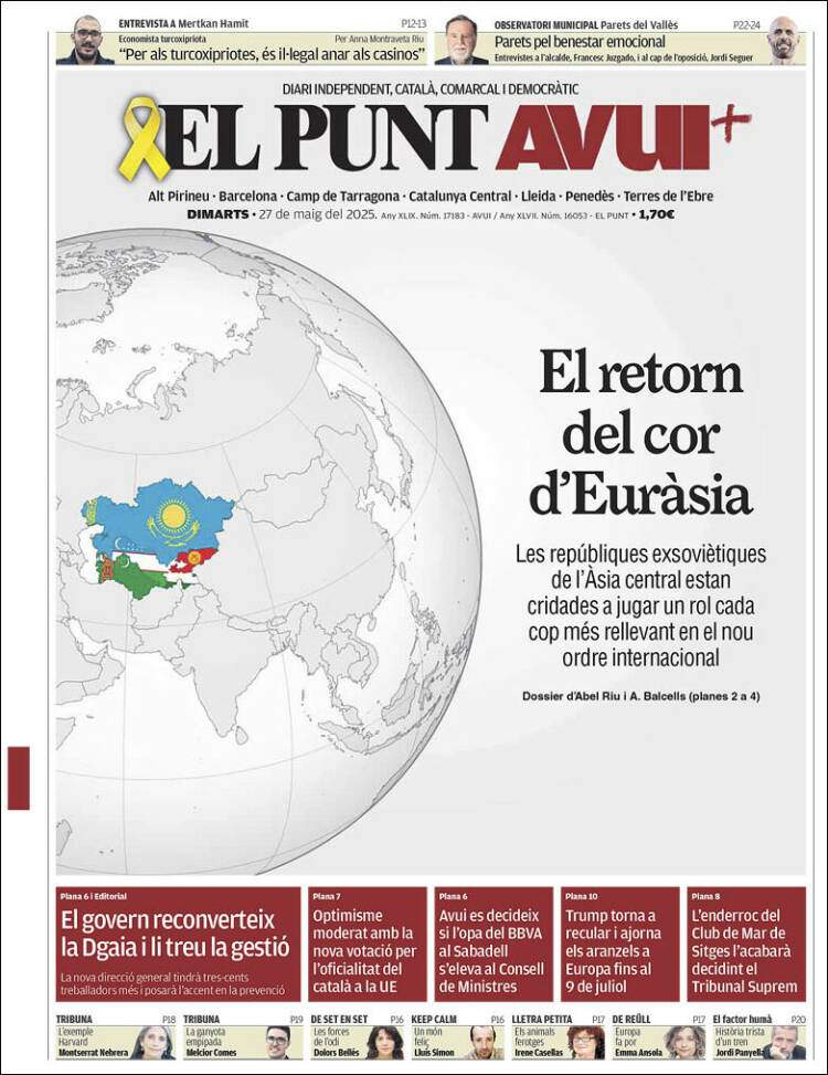 Portada 'El Punt Avui'