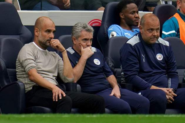 Juanma Lillo Pep Guardiola Rodolfo Borrell Manchester City / Foto: Nick Potts Juanma Lillo Pep Guardiola Rodolfo Borrell Manchester City / Foto: Nick Potts