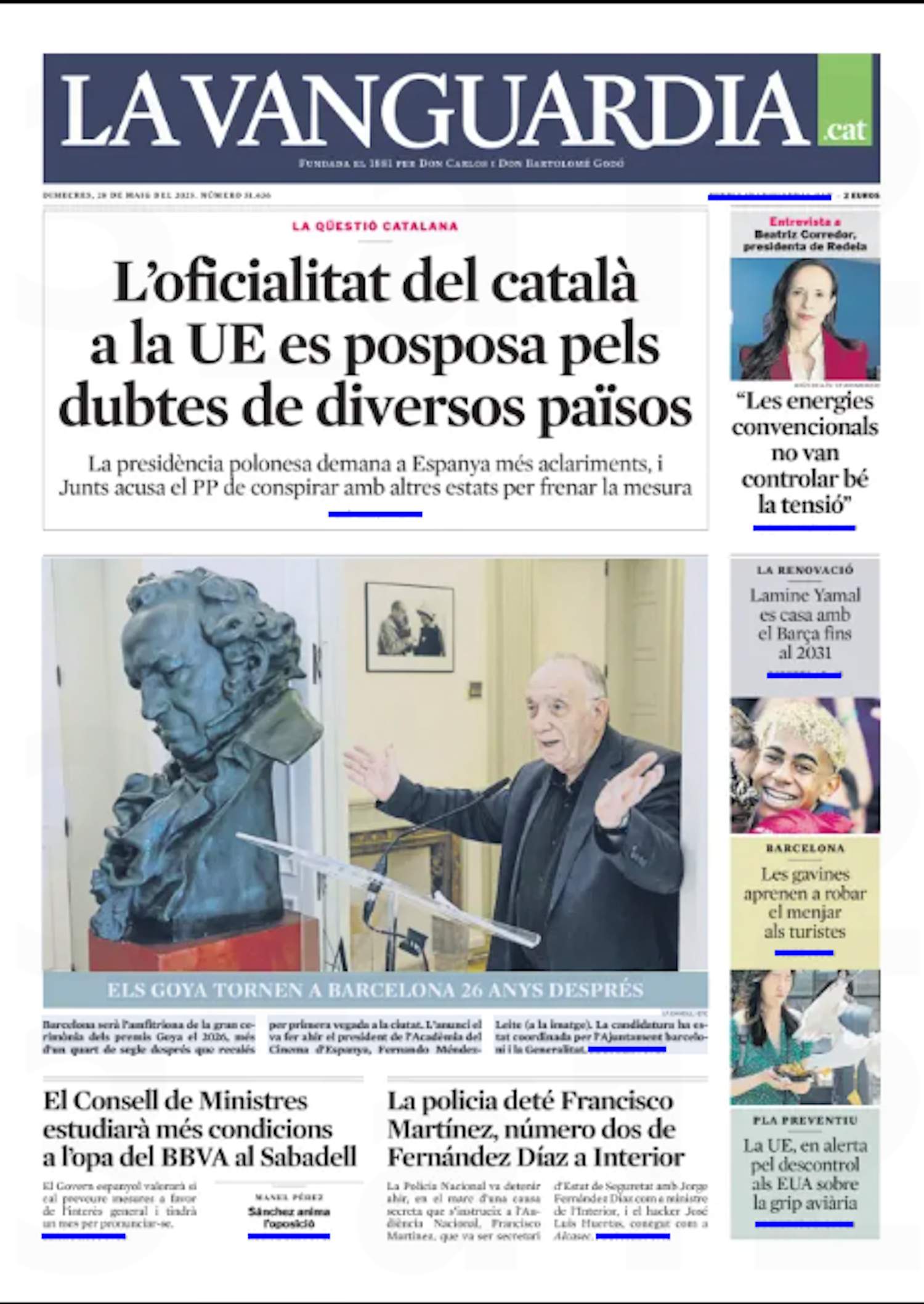 'La Vanguardia' 28 'La Vanguardia' 28