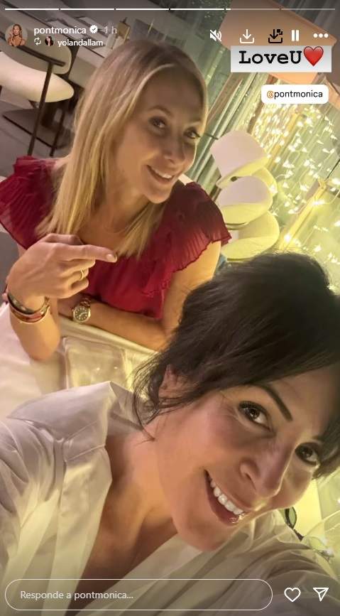 Mònica Pont, cenando con una amiga IG5 Mònica Pont, cenando con una amiga IG5