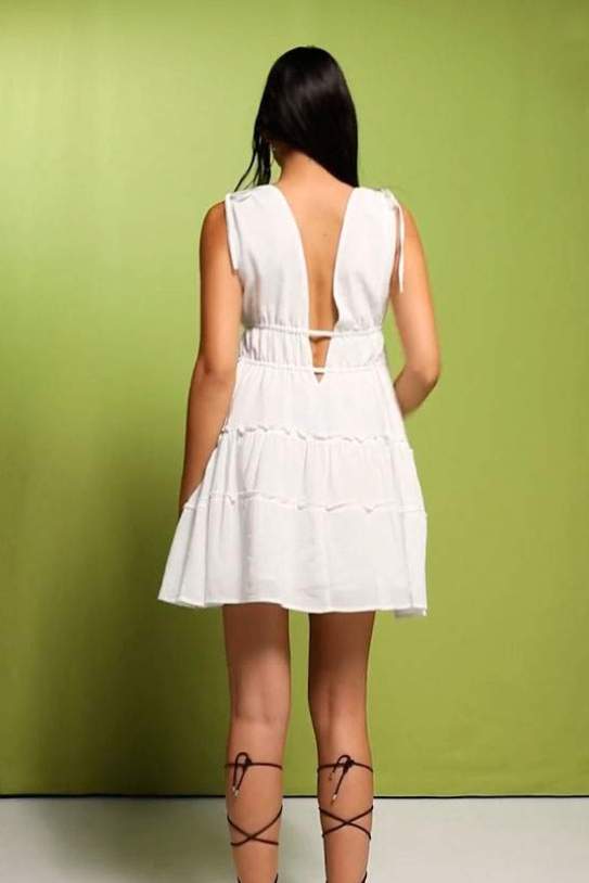 Vestit mini volants frunzit Vestit mini volants frunzit