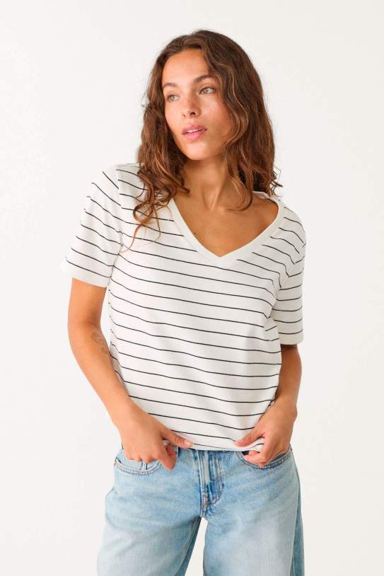 Camiseta básica regular fit heavy weight rayas1 Camiseta básica regular fit heavy weight rayas1