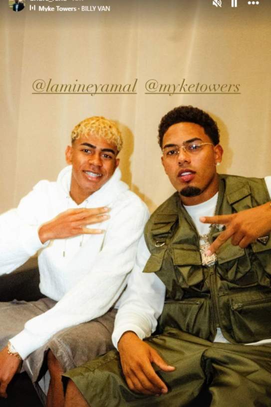 Lamine Yamal y Myke Towers Instagram (1) Lamine Yamal y Myke Towers Instagram (1)