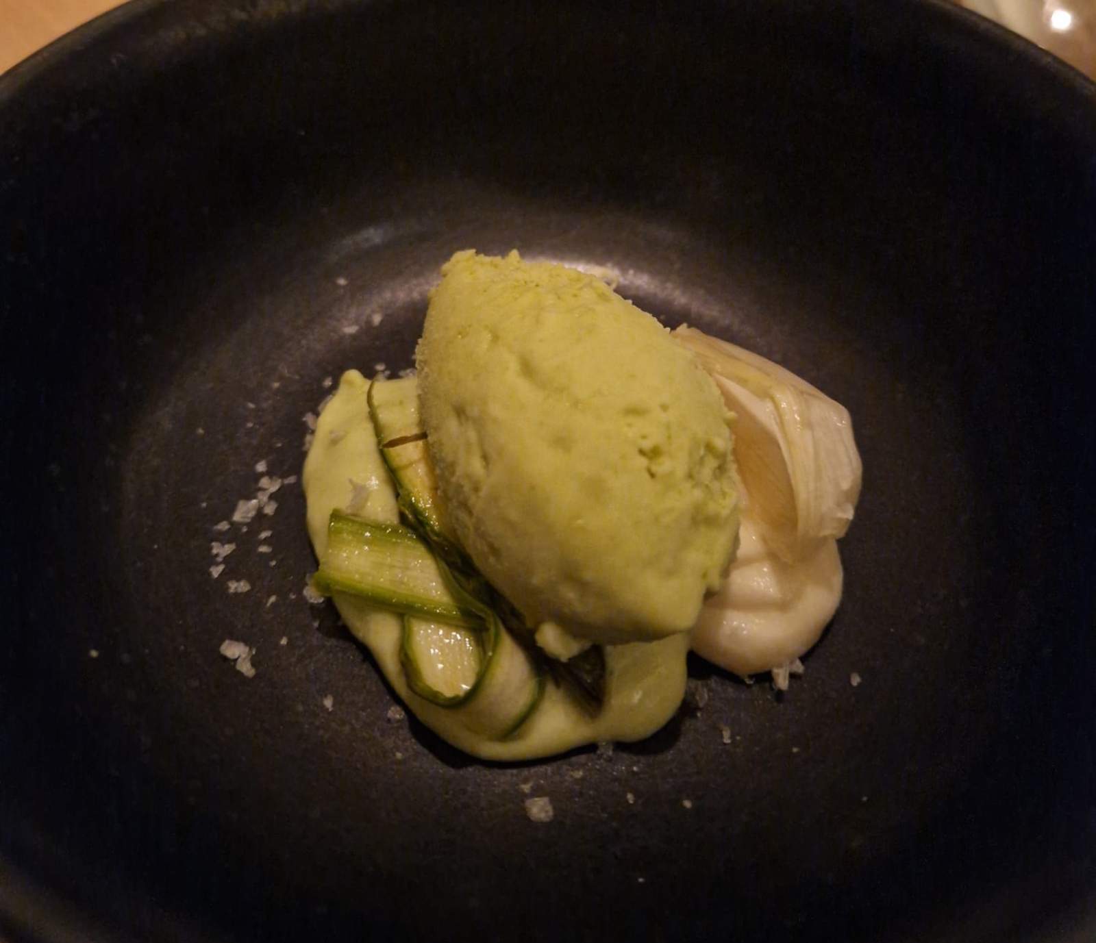 sorbet d'espàrrecs verds i blancs sorbet d'espàrrecs verds i blancs