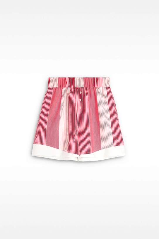 Pantalons curts de ratlles amb contrast Pantalons curts de ratlles amb contrast