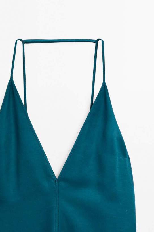 Vestit llarg fluid escoti bec|pic Vestit llarg fluid escoti bec|pic