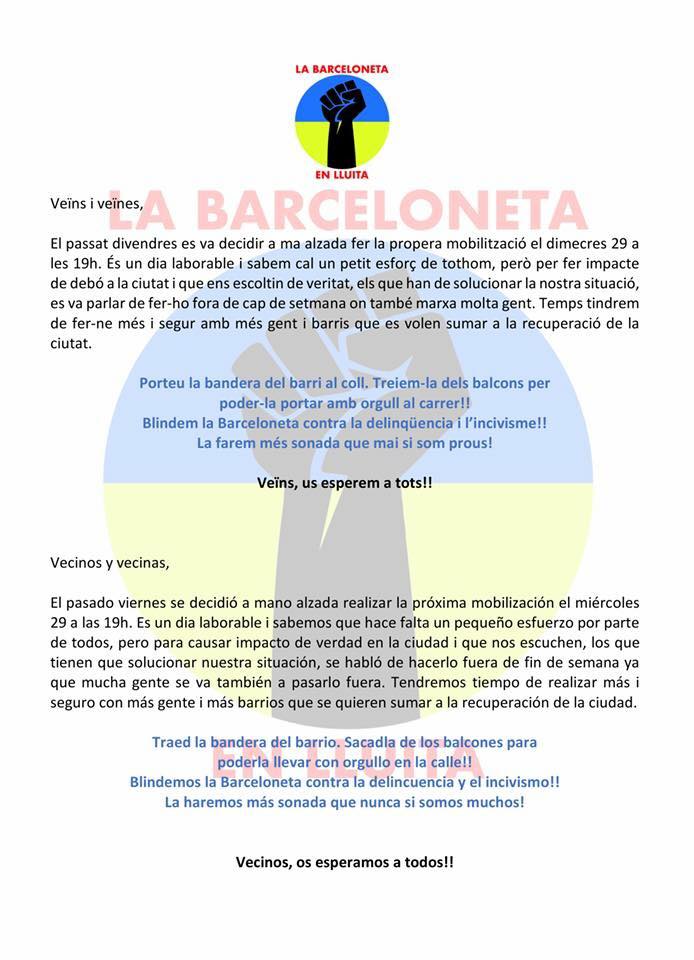 comunicado barceloneta