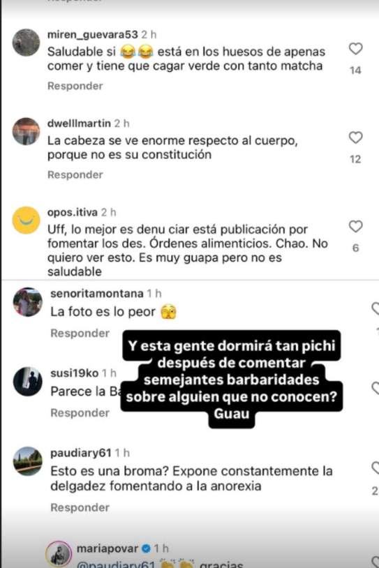 Comentaris a Violeta Mangriñán Instagram Comentaris a Violeta Mangriñán Instagram