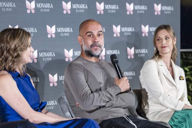 Pep Guardiola durante la inauguración de Monarka Clínic, en junio de 2025. Pep Guardiola durante la inauguración de Monarka Clínic, en junio de 2025.