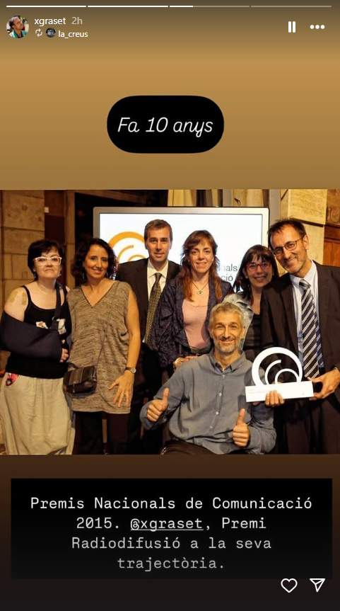 Graset amb el seu equip de la ràdio, Instagram Graset amb el seu equip de la ràdio, Instagram
