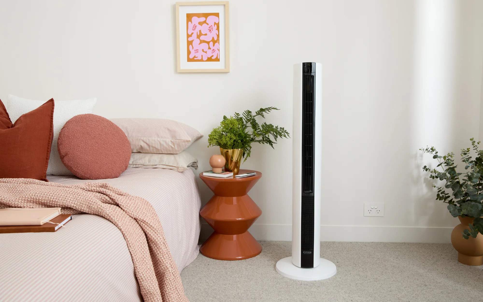 Este ventilador de torre es tan silencioso que lo tengo encendido incluso mientras duermo