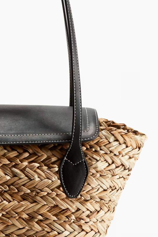 Bolso de hombro en paja Bolso de hombro en paja