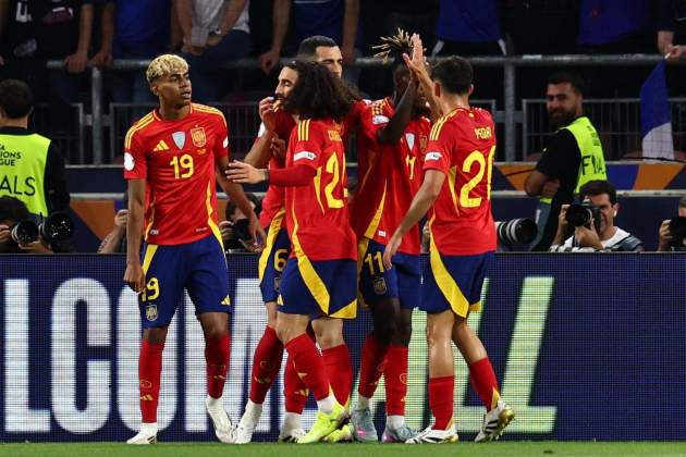 España celebra un gol contra Francia en la Nations League / Foto: EFE España celebra un gol contra Francia en la Nations League / Foto: EFE