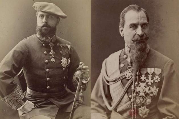 Carles de Borbó i Àustria Este i Rafael Tristany / Foto: Biblioteca Pública de Nova York i Biblioteca Nacional de França