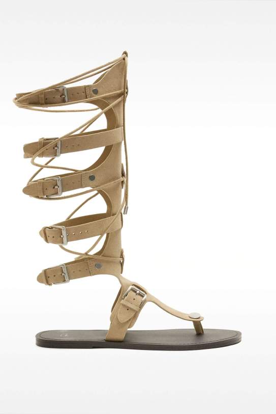 Sandalias gladiadoras de piel Sandalias gladiadoras de piel