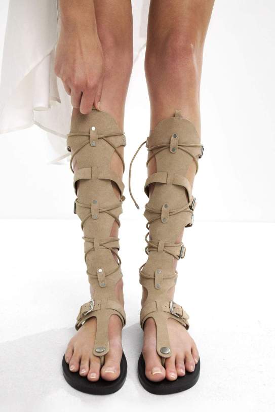 Sandalias gladiadoras de piel Sandalias gladiadoras de piel