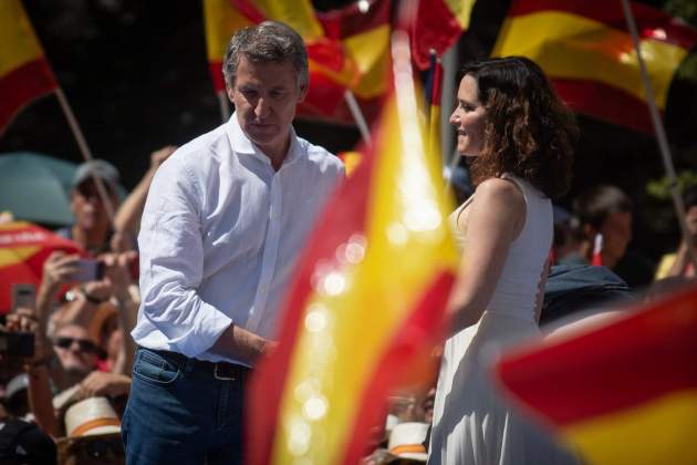 Ayuso i Feijóo concentració 8 juny PP Europa Press Ayuso i Feijóo concentració 8 juny PP Europa Press