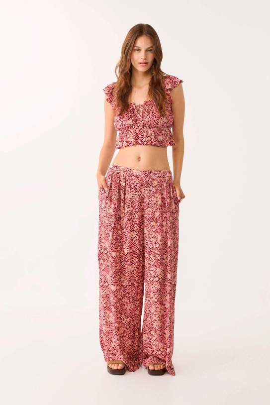 Pantalons fluid palazzo estampado1 Pantalons fluid palazzo estampado1
