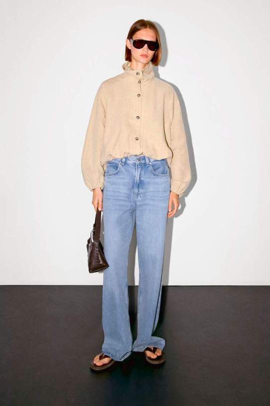 Jeans wide leg tret|tir alto1 Jeans wide leg tret|tir alto1