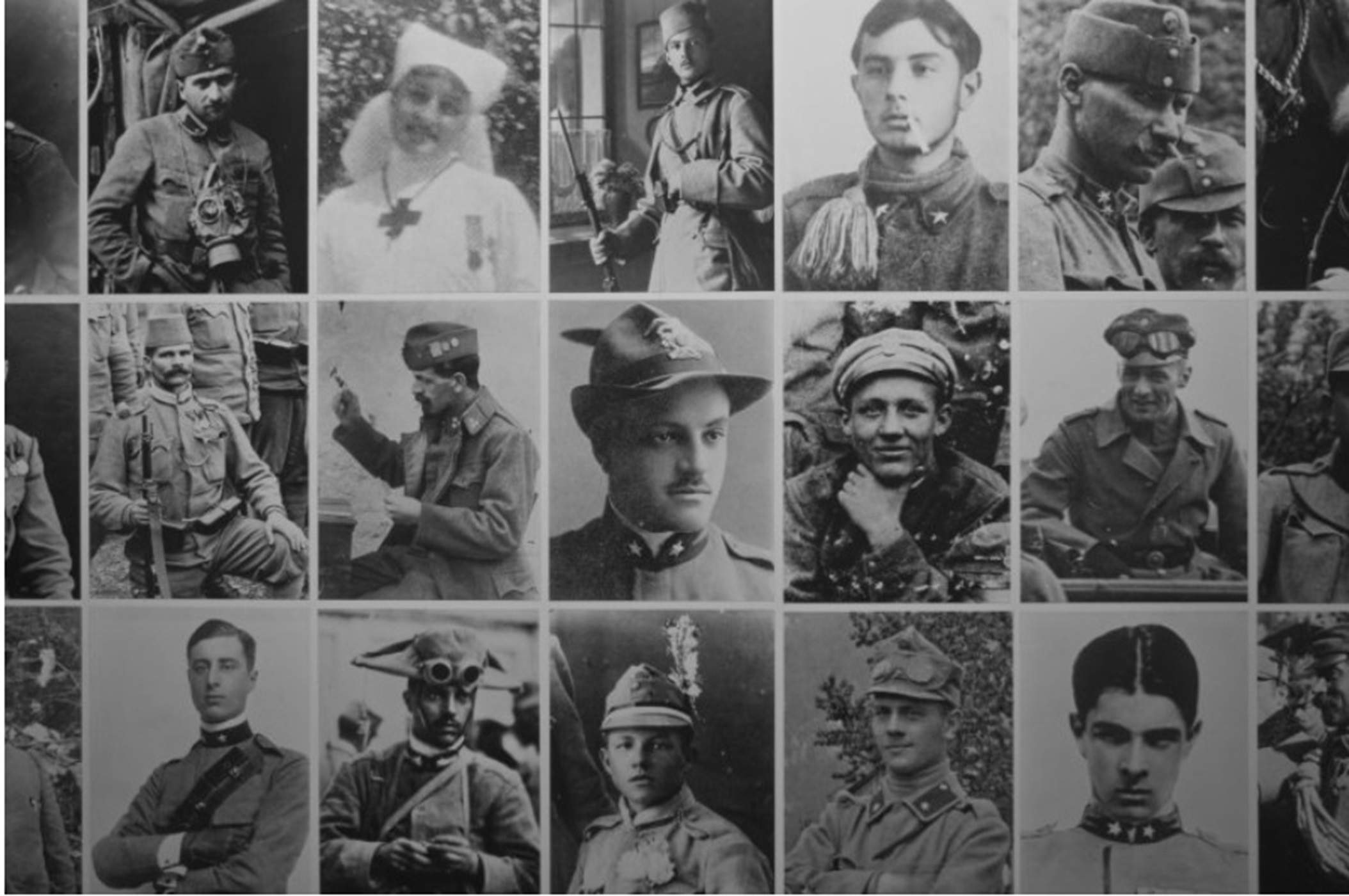 3.Combatents i sanitaris de la I Guerra Mundial. Font Museu de Kobarice 3.Combatents i sanitaris de la I Guerra Mundial. Font Museu de Kobarice