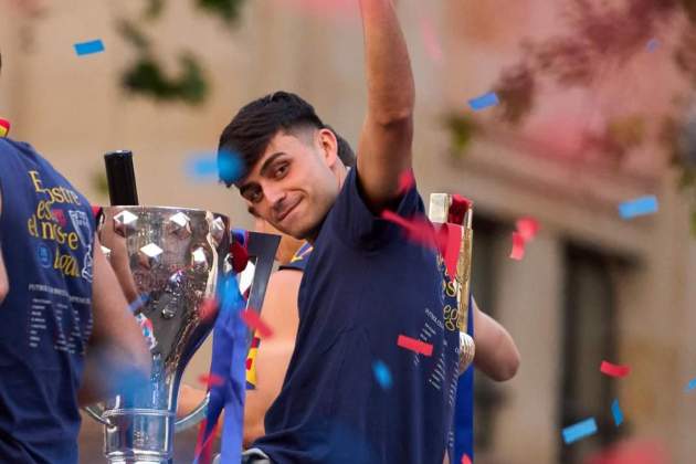 Pedri en la celebració dels títols a Barcelona Instagram Pedri en la celebració dels títols a Barcelona Instagram