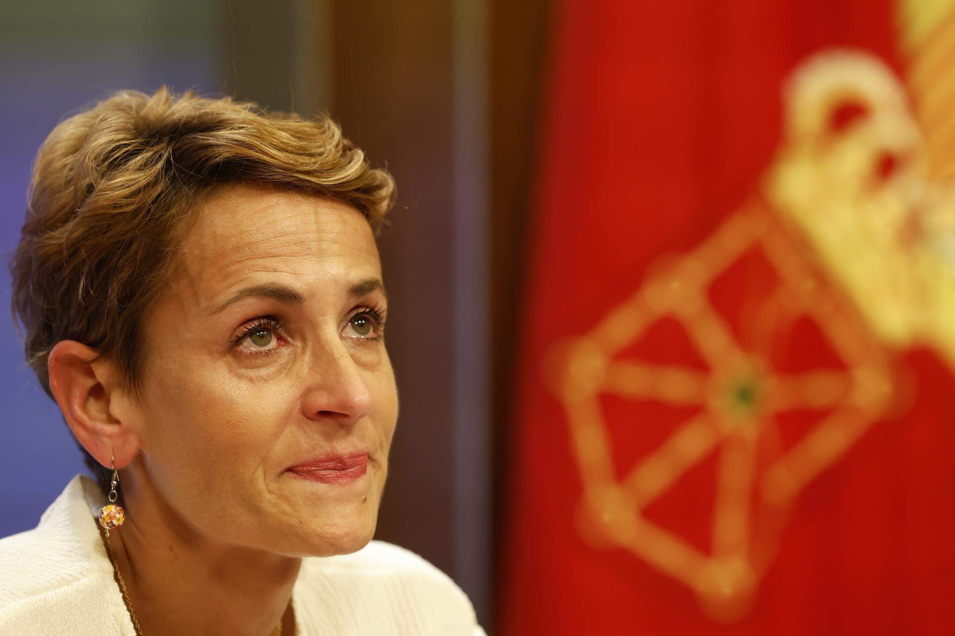María Chivite rompe a llorar cuando se le pregunta por Santos Cerdán: "Es mi amigo"
