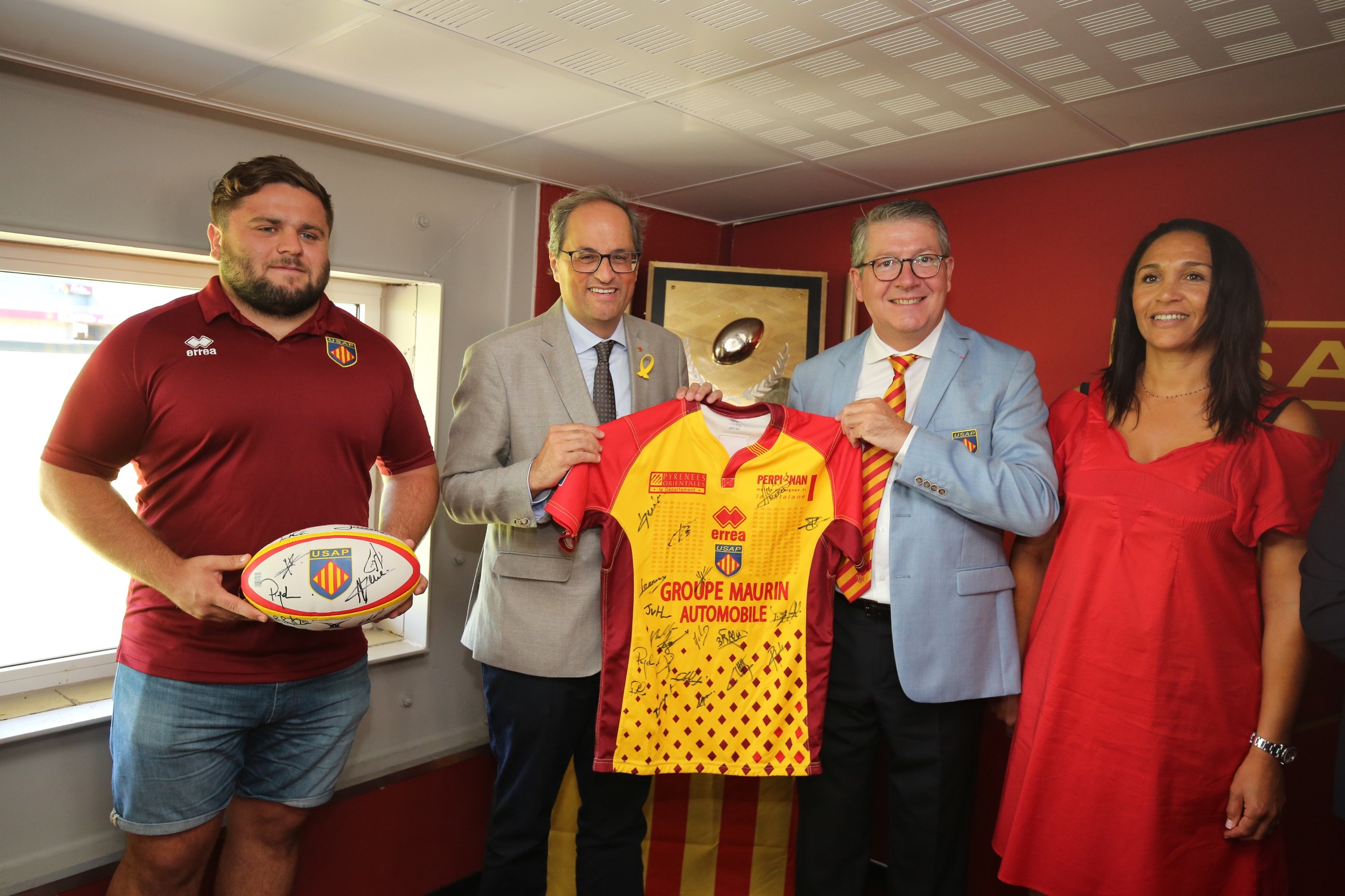 Quim Torra visita la USAP en Perpinyà