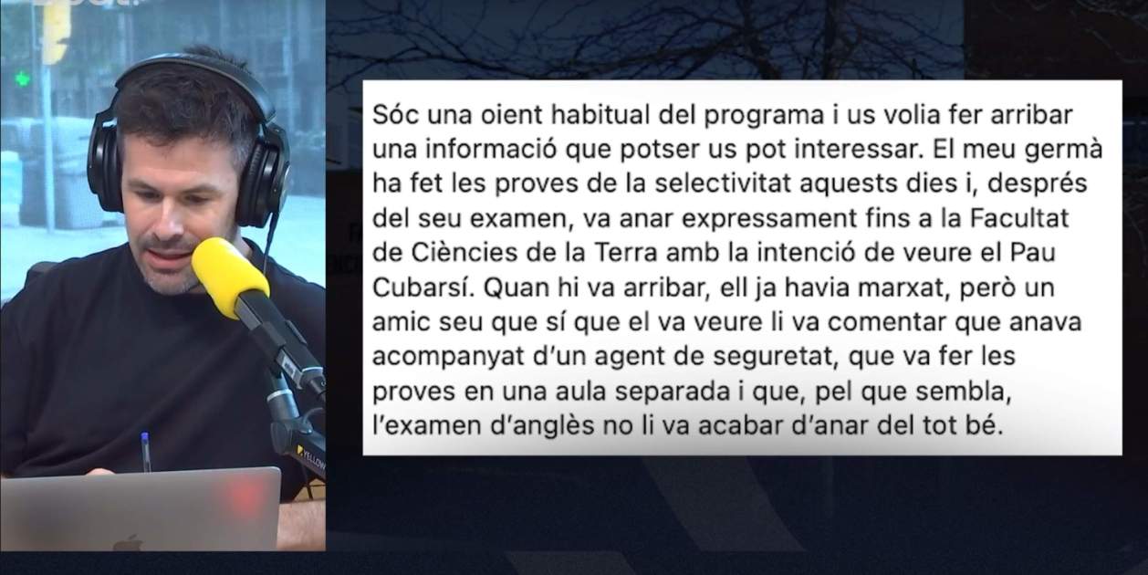 Que no surti d'aquí Pau Cubarsí 3Cat Que no surti d'aquí Pau Cubarsí 3Cat