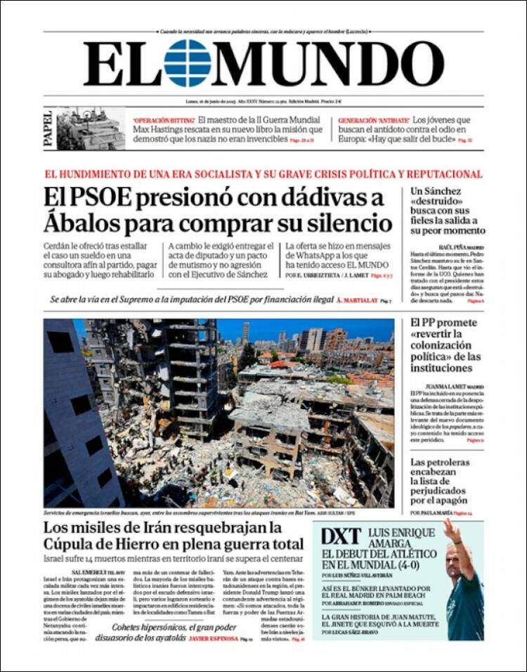 Portada 'El Mundo' Portada 'El Mundo'