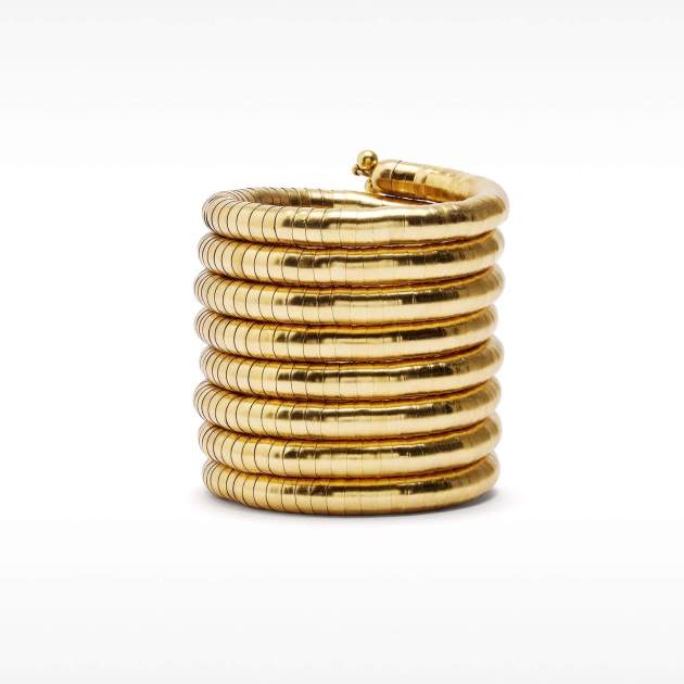 Pulsera ancha de espiral cadena de serpiente Pulsera ancha de espiral cadena de serpiente
