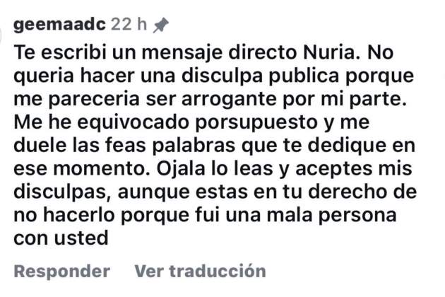 Comentari vídeo Núria Marín Instagramn Comentari vídeo Núria Marín Instagramn