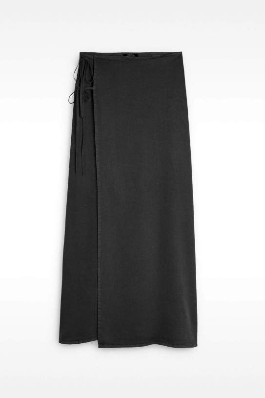 Faldilla|Falda midi amb encreuament|cruïlla 100 % lyocell Faldilla|Falda midi amb encreuament|cruïlla 100 % lyocell